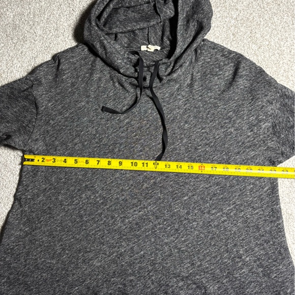 Eileen Fisher Heathered Gray Drop Shoulder Hoodie Size Large - Picture 4 of 7